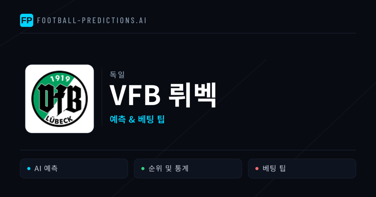 VfB 뤼벡 축구 예측 & 통계
