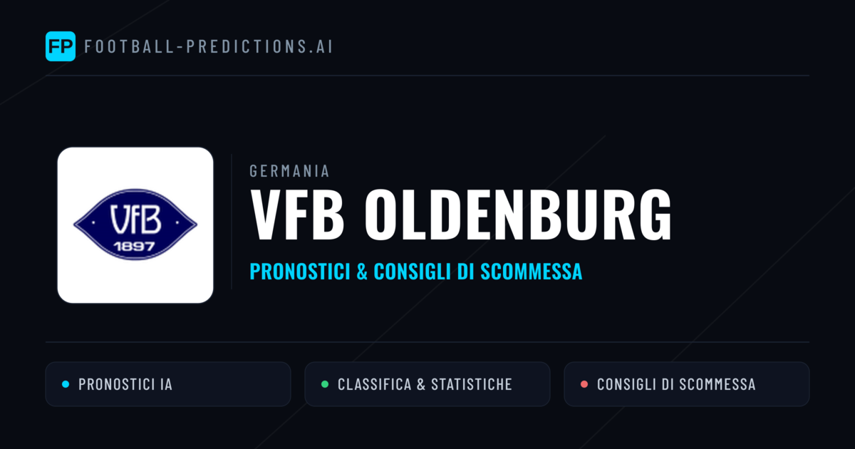 Pronostici e Statistiche VfB Oldenburg