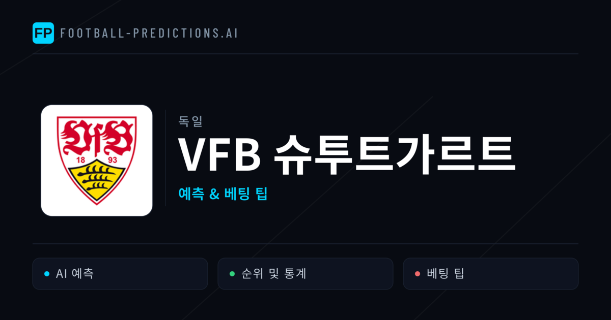 VfB 슈투트가르트 축구 예측 & 통계