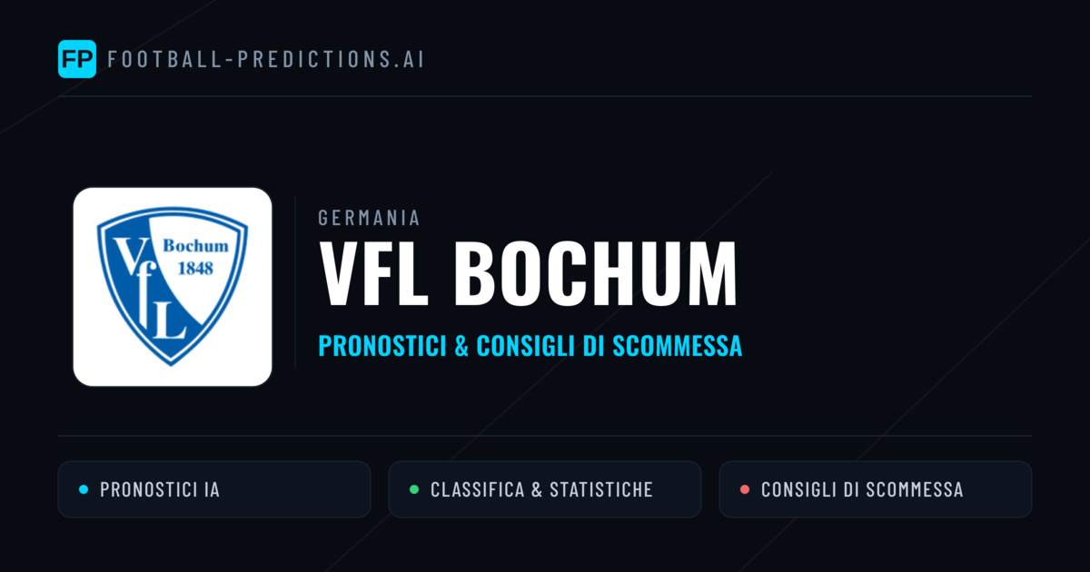 Pronostici e Statistiche VfL Bochum