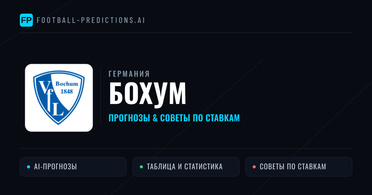 Бохум прогнозы и статистика