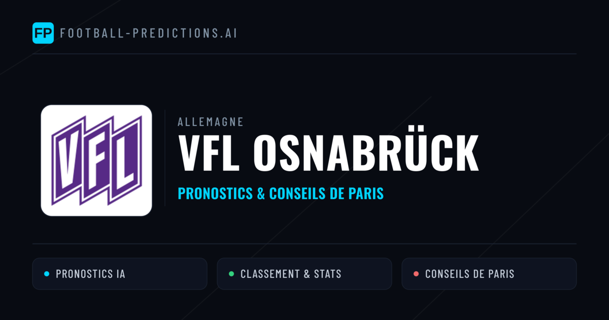 VfL Osnabrück Pronostics & Statistiques