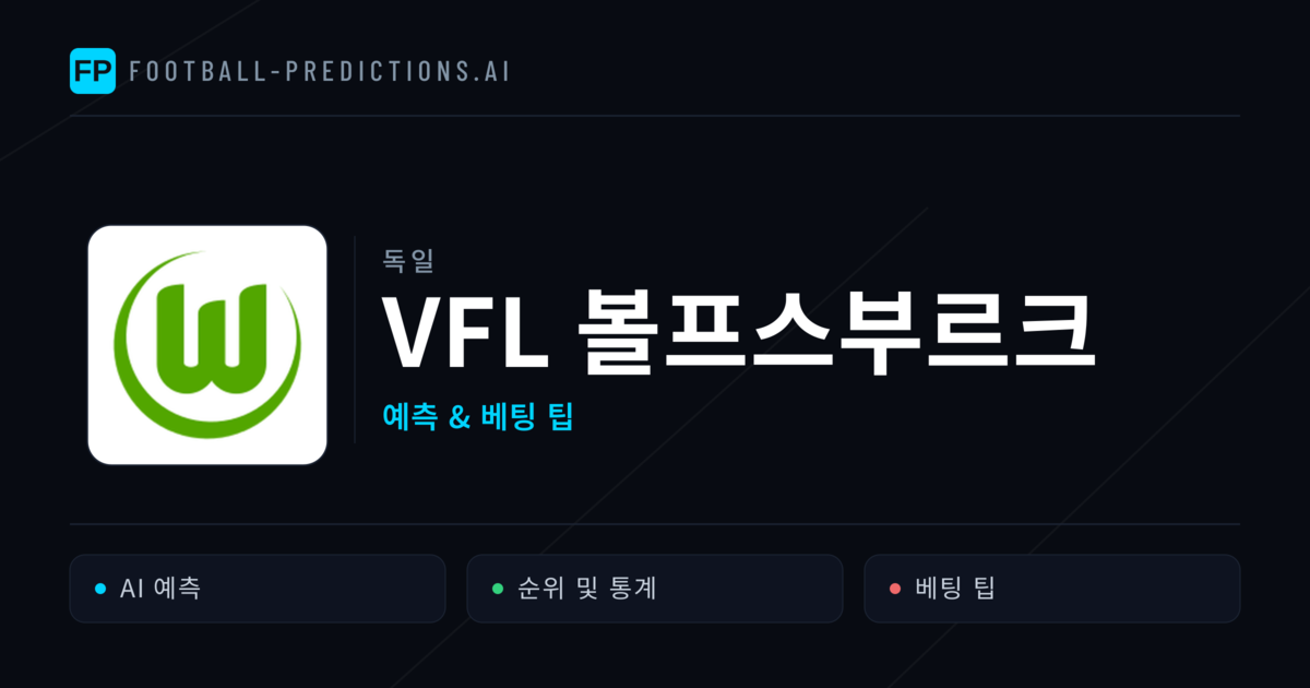 VfL 볼프스부르크 축구 예측 & 통계