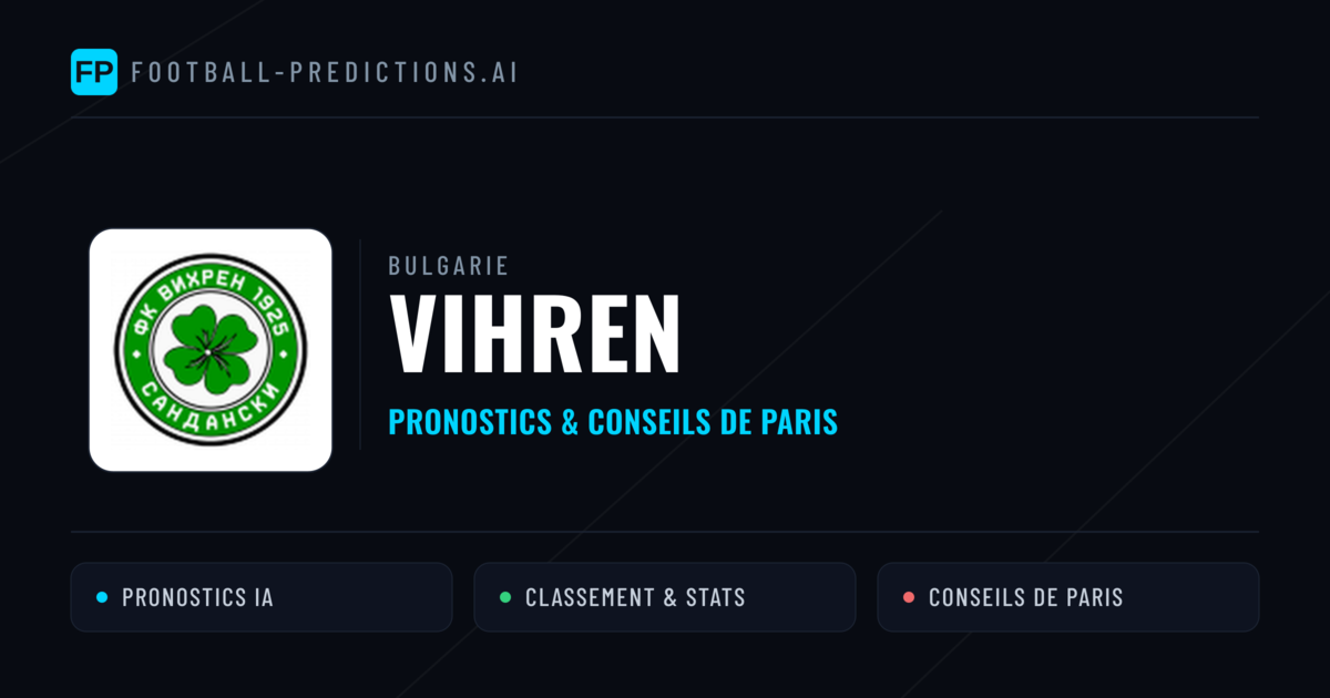 Vihren Pronostics & Statistiques