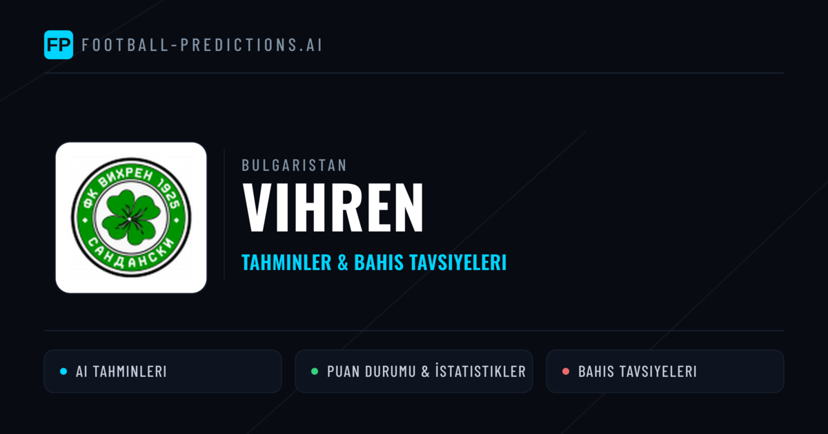 Vihren Tahminleri & İstatistikler