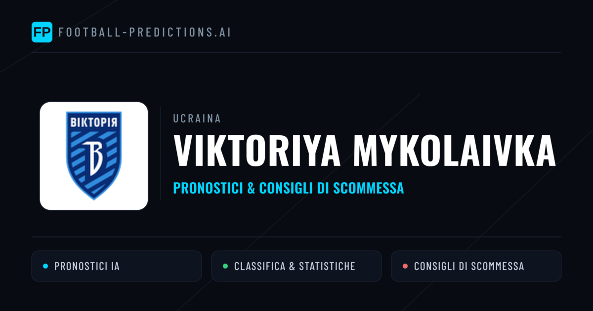 Pronostici e Statistiche Viktoriya Mykolaivka