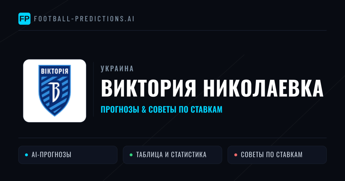 Виктория Николаевка прогнозы и статистика