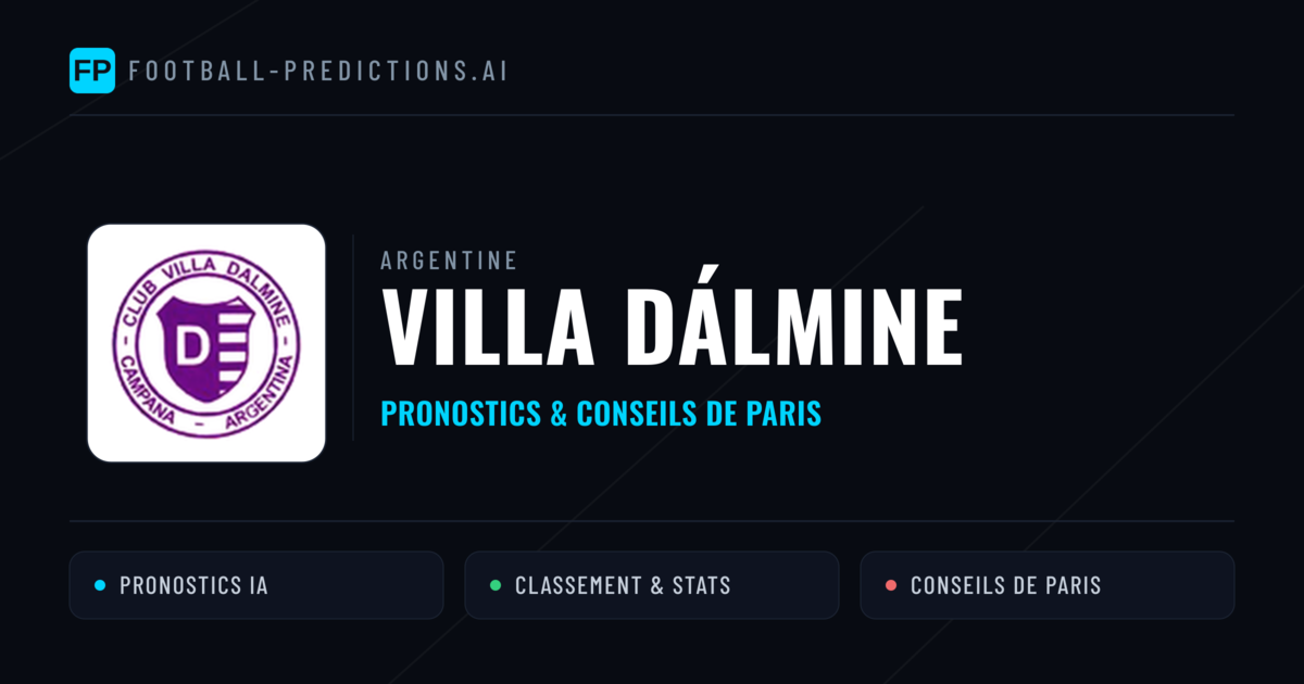 Villa Dálmine Pronostics & Statistiques