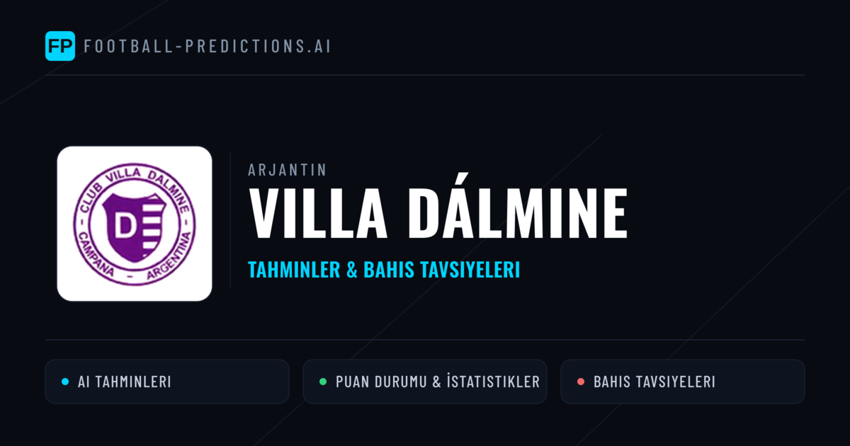 Villa Dálmine Tahminleri & İstatistikler