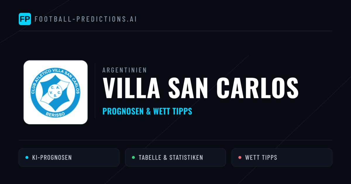 Villa San Carlos Prognosen & Statistiken