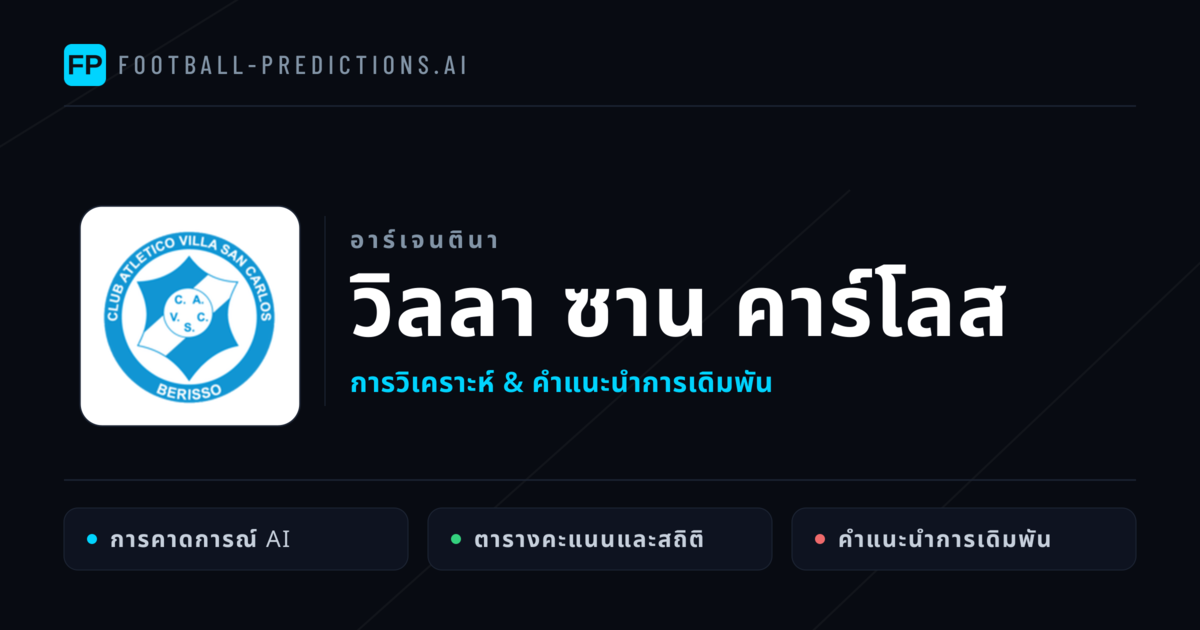 วิลลา ซาน คาร์โลส การวิเคราะห์และสถิติ