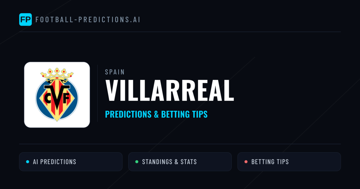 Villarreal Predictions & Stats