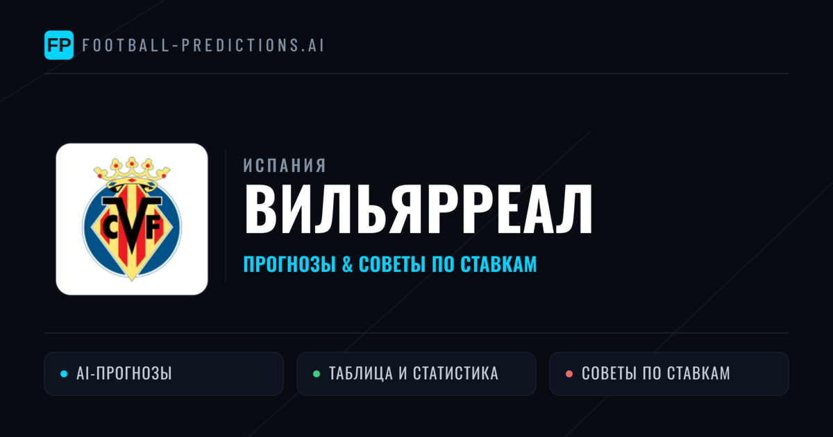 Вильярреал прогнозы и статистика