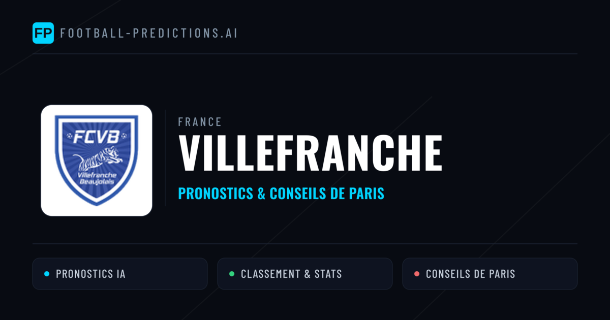 Villefranche Pronostics & Statistiques