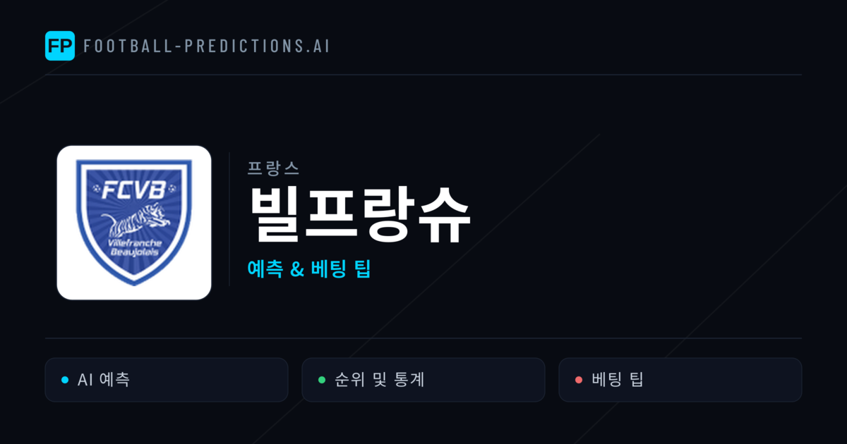 빌프랑슈 축구 예측 & 통계