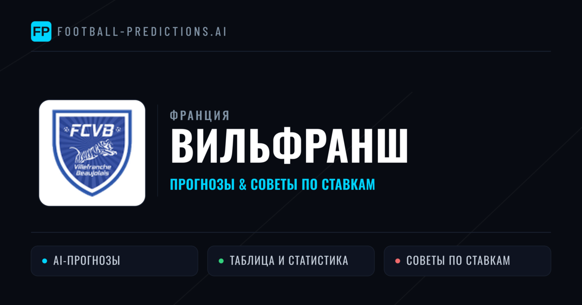 Вильфранш прогнозы и статистика