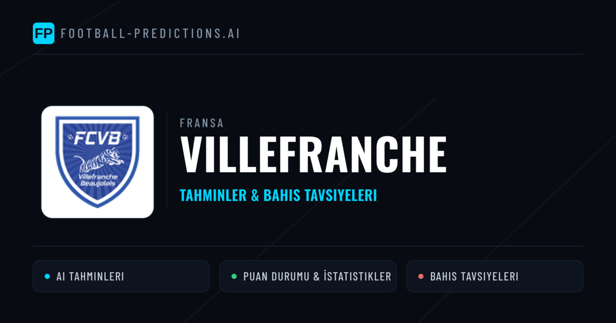 Villefranche Tahminleri & İstatistikler