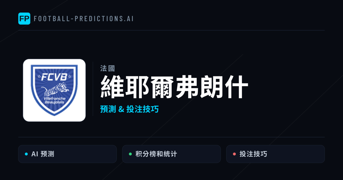 維耶爾弗朗什 運彩分析｜足球預測與數據