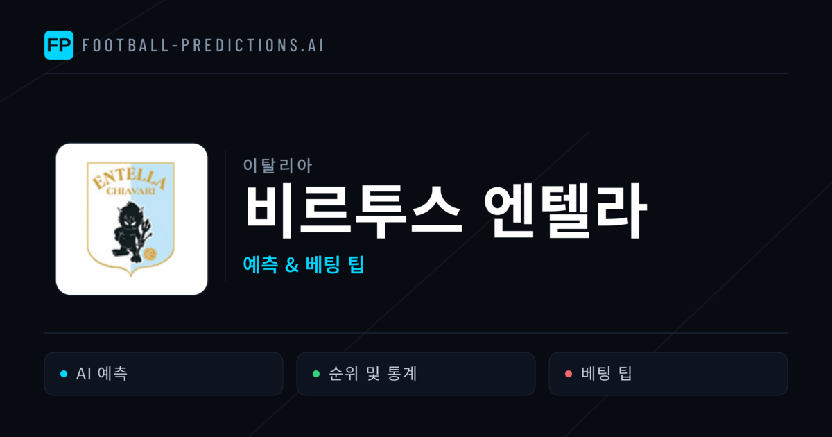 비르투스 엔텔라 축구 예측 & 통계