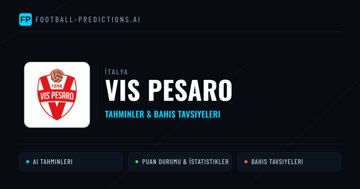 Vis Pesaro Tahminleri & İstatistikler