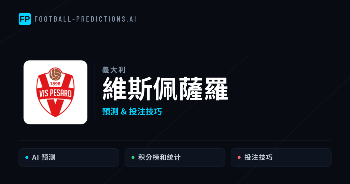 維斯佩薩羅 運彩分析|足球預測與數據