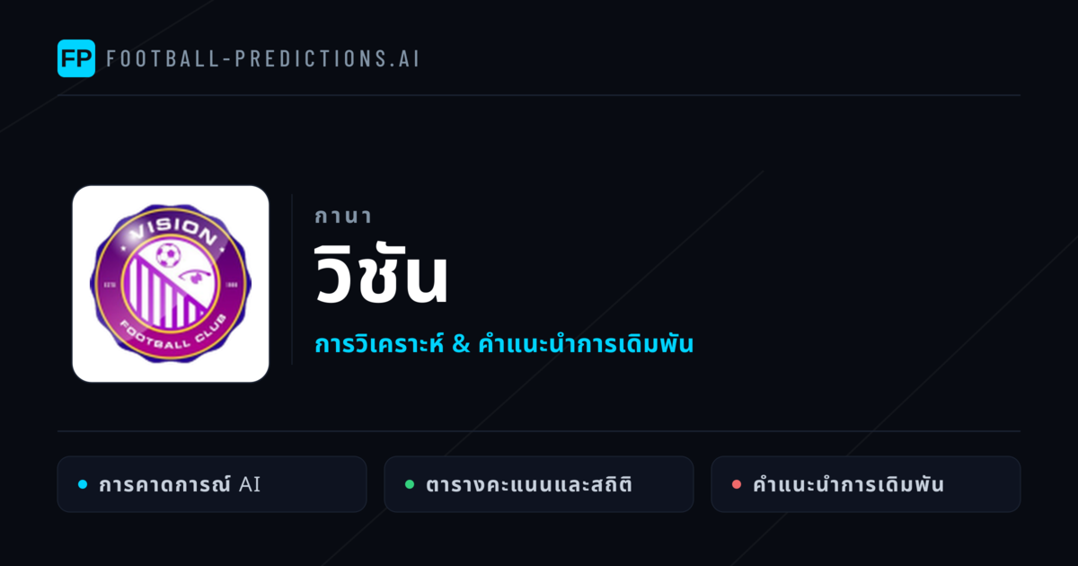 วิชัน การวิเคราะห์และสถิติ