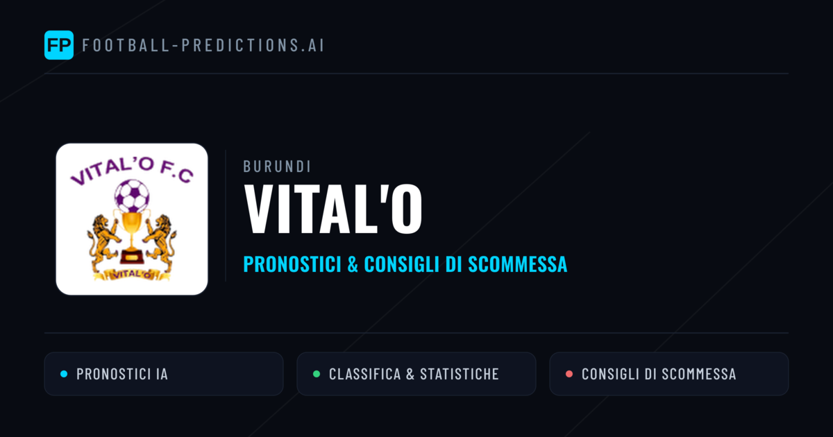 Pronostici e Statistiche Vital'O