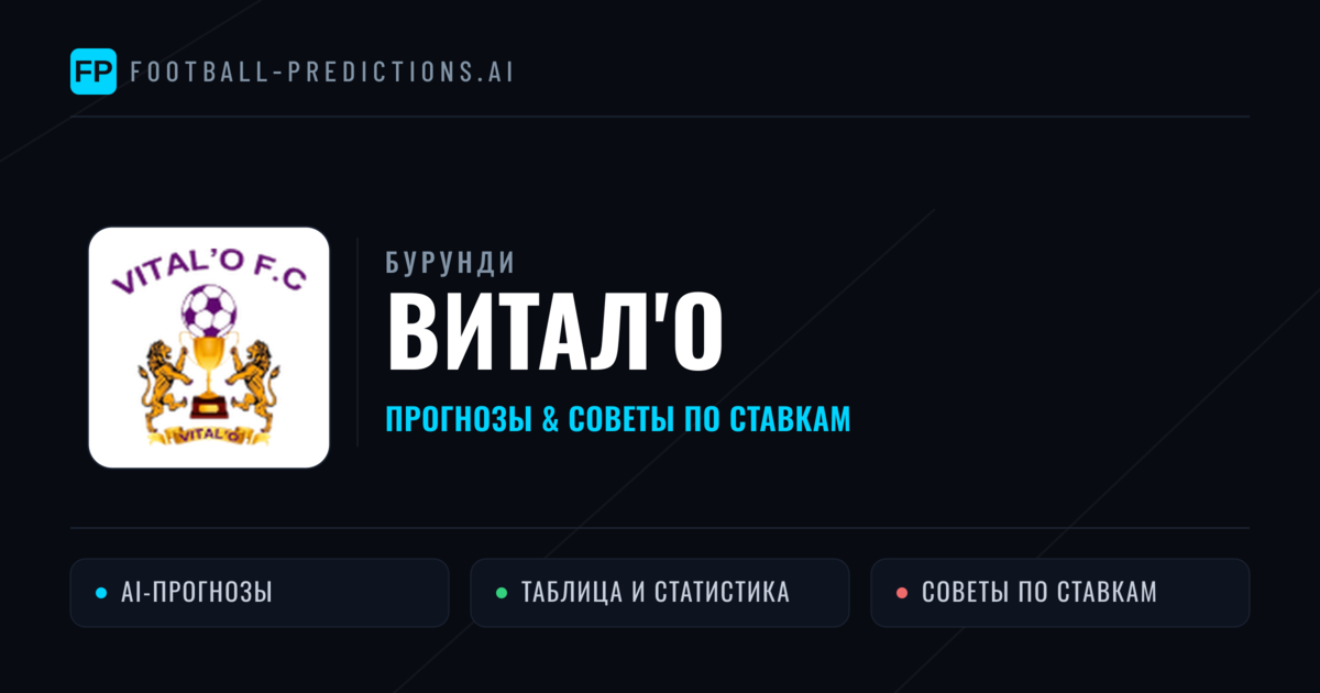 Витал'О прогнозы и статистика