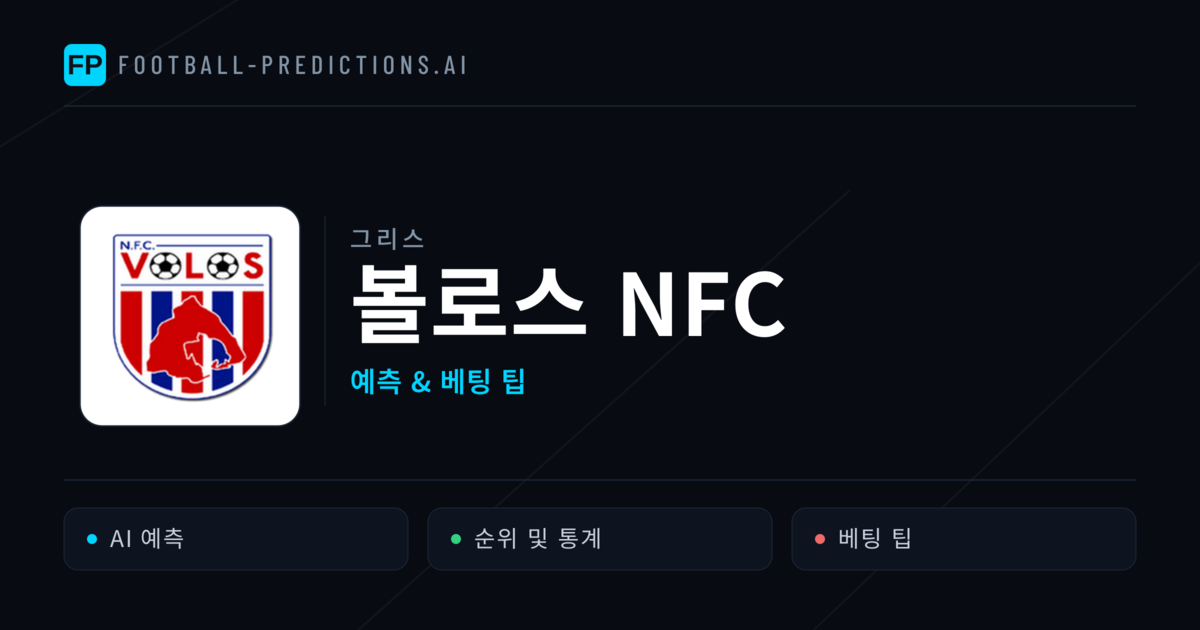 볼로스 NFC 축구 예측 & 통계