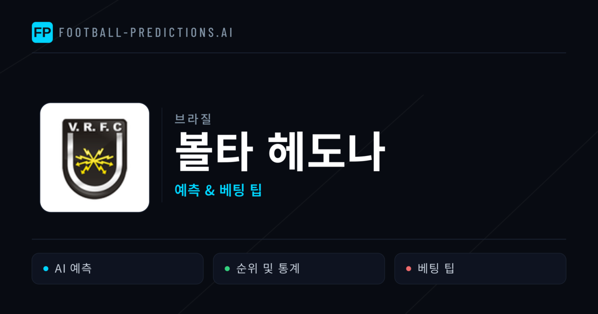 볼타 헤도나 축구 예측 & 통계