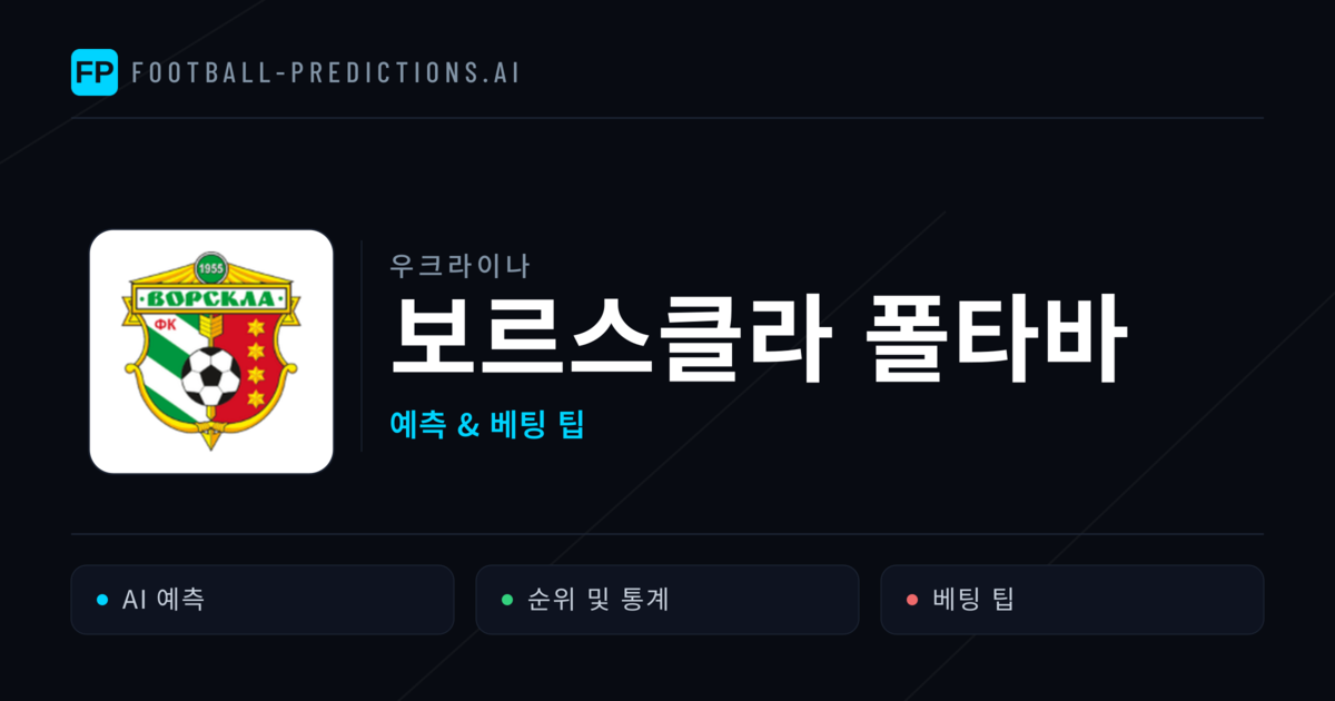 보르스클라 폴타바 축구 예측 & 통계