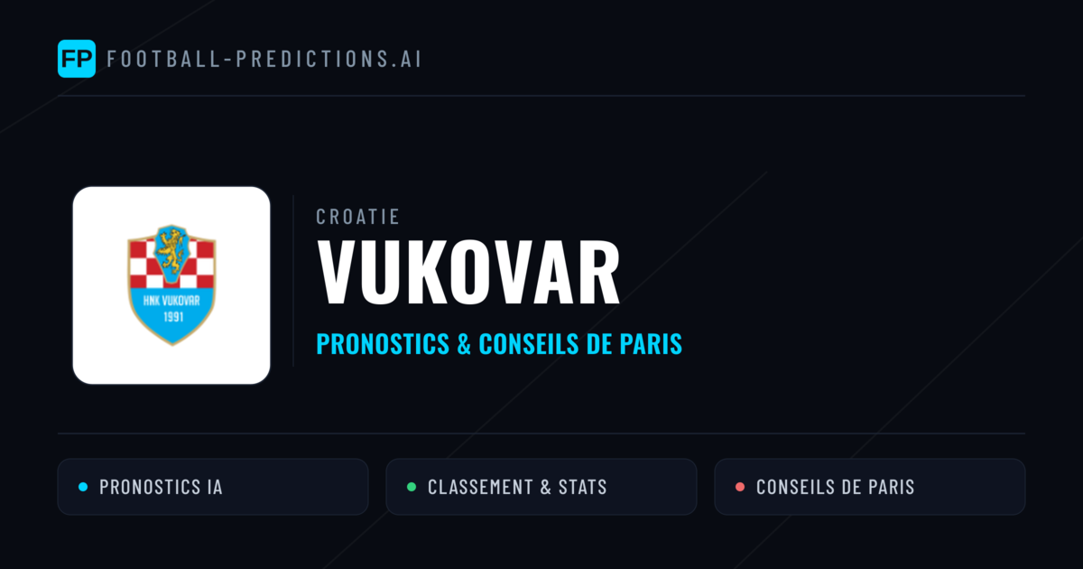 Vukovar Pronostics & Statistiques