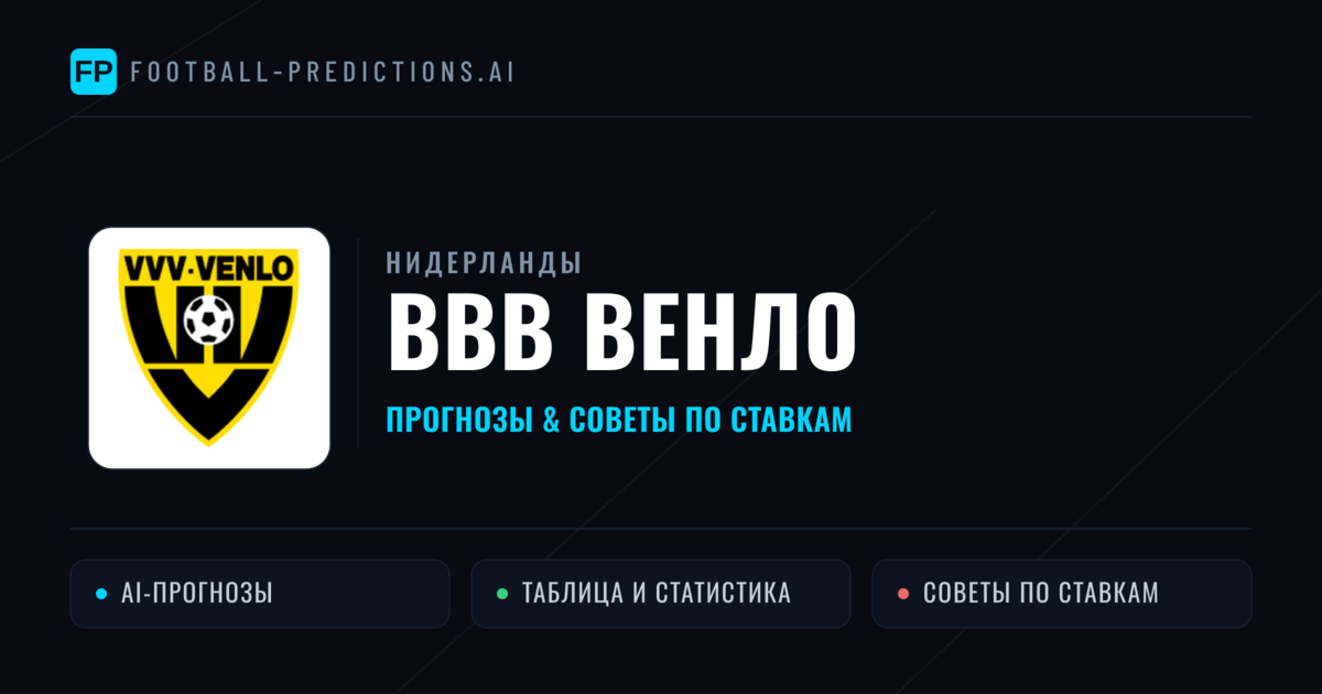 ВВВ Венло прогнозы и статистика