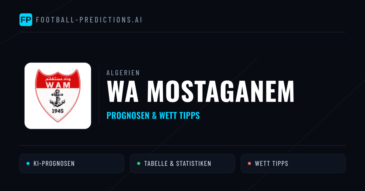 WA Mostaganem Prognosen & Statistiken