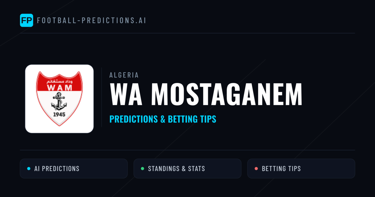 WA Mostaganem Predictions & Stats
