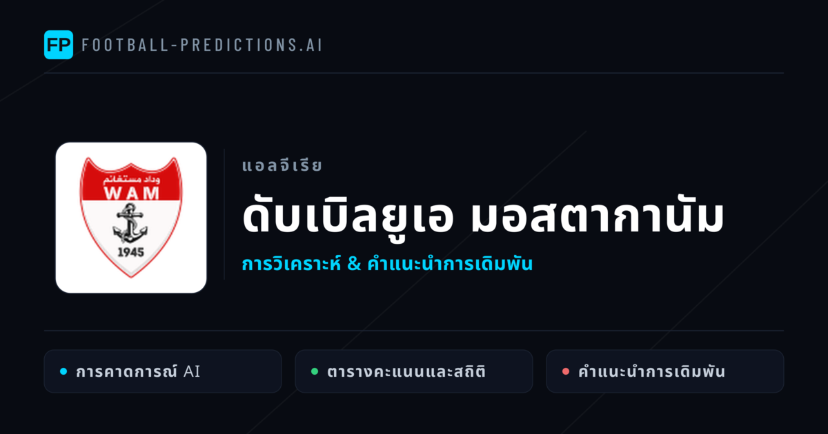 ดับเบิลยูเอ มอสตากานัม การวิเคราะห์และสถิติ