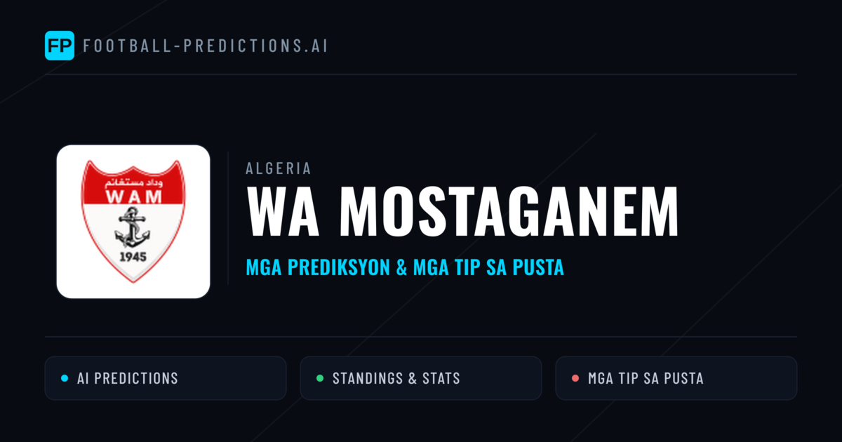 WA Mostaganem Predictions & Stats