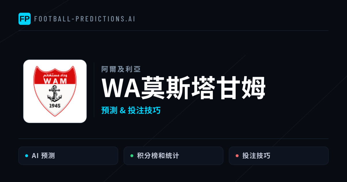 WA莫斯塔甘姆 運彩分析｜足球預測與數據