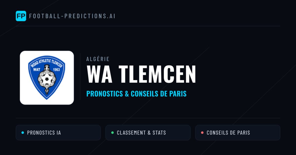 WA Tlemcen Pronostics & Statistiques