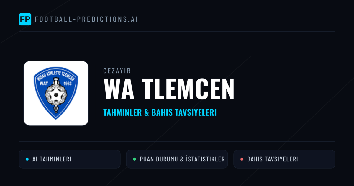 WA Tlemcen Tahminleri & İstatistikler