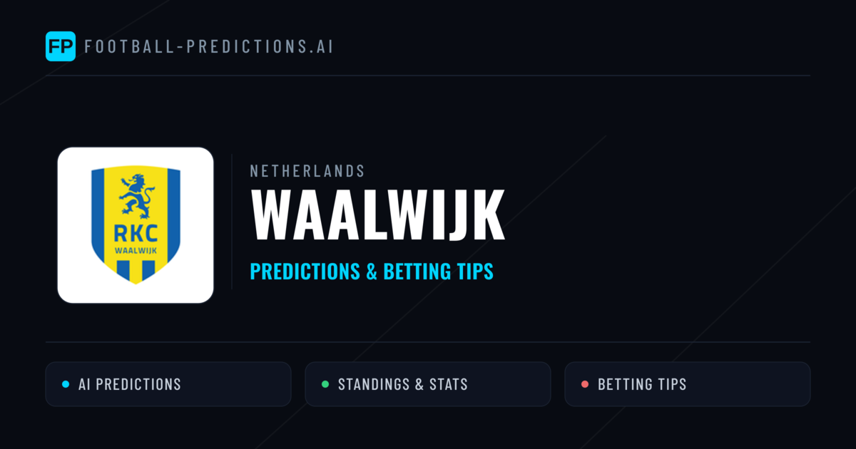 Waalwijk Predictions & Stats