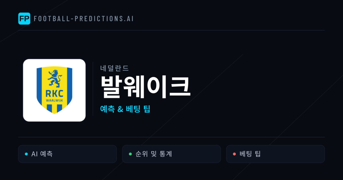 발웨이크 축구 예측 & 통계