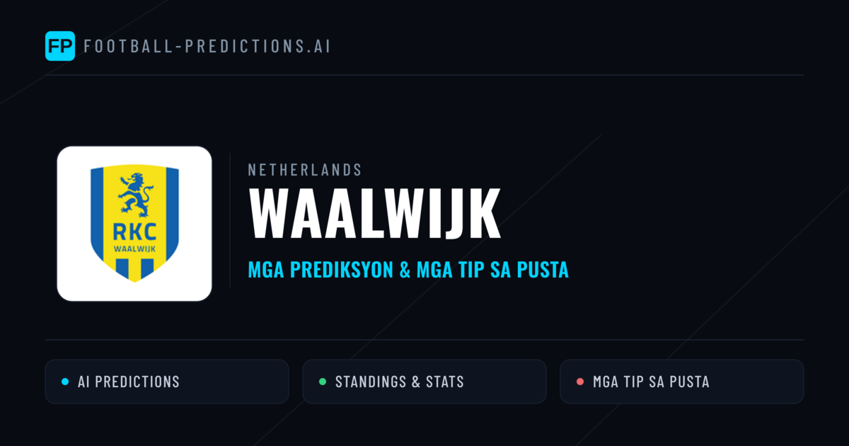 Waalwijk Predictions & Stats