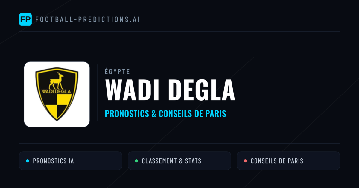 Wadi Degla Pronostics & Statistiques