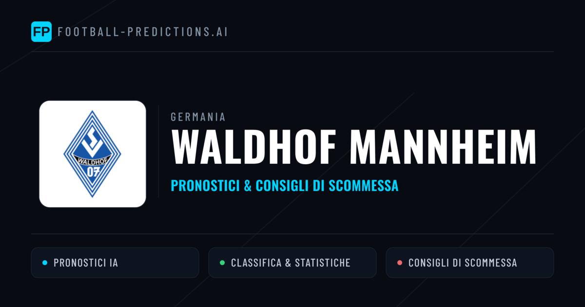 Pronostici e Statistiche Waldhof Mannheim