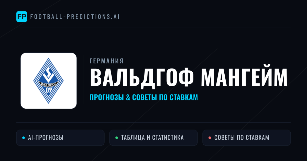 Вальдгоф Мангейм прогнозы и статистика