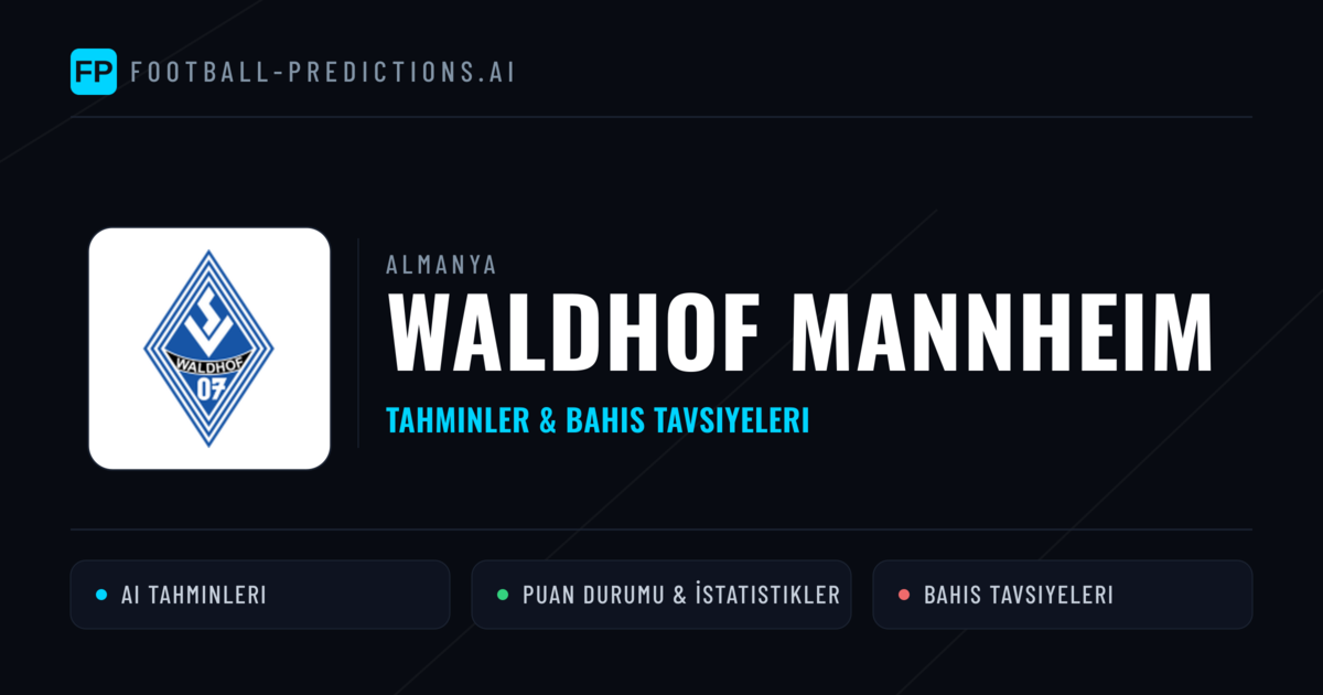 Waldhof Mannheim Tahminleri & İstatistikler