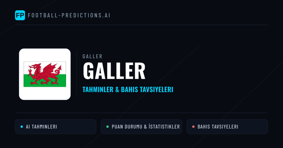 Galler Tahminleri & İstatistikler