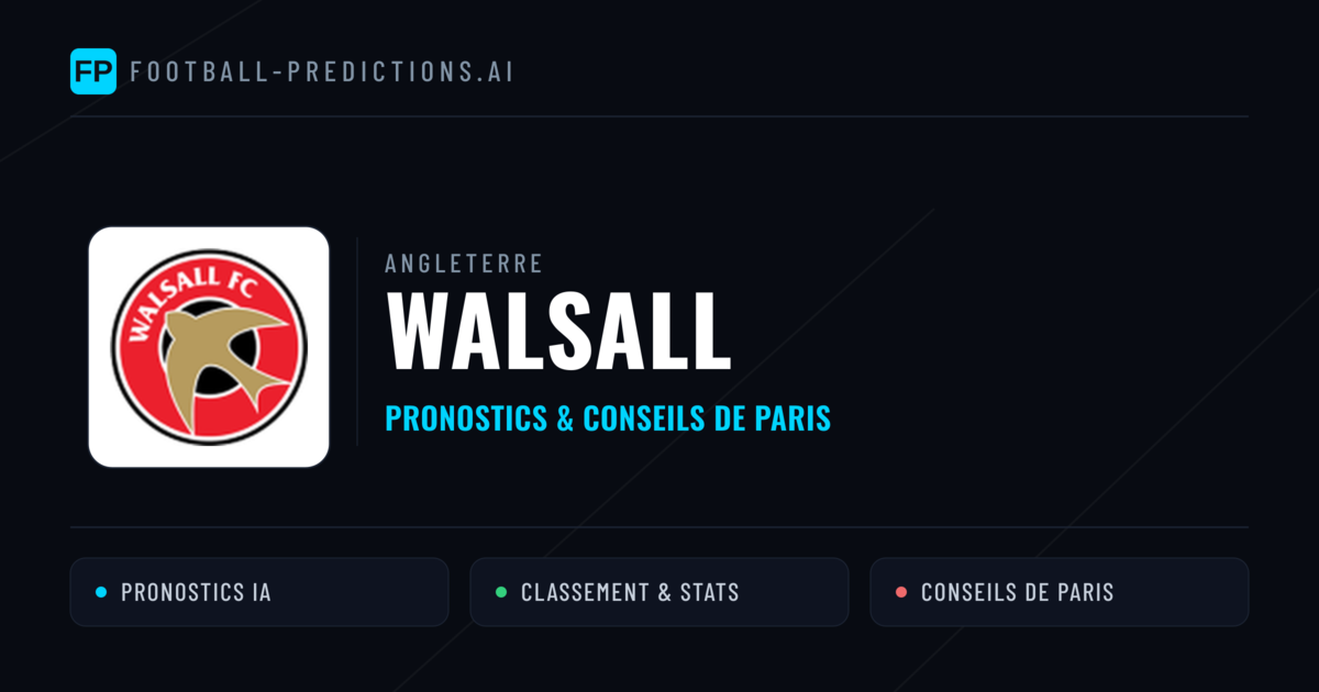 Walsall Pronostics & Statistiques