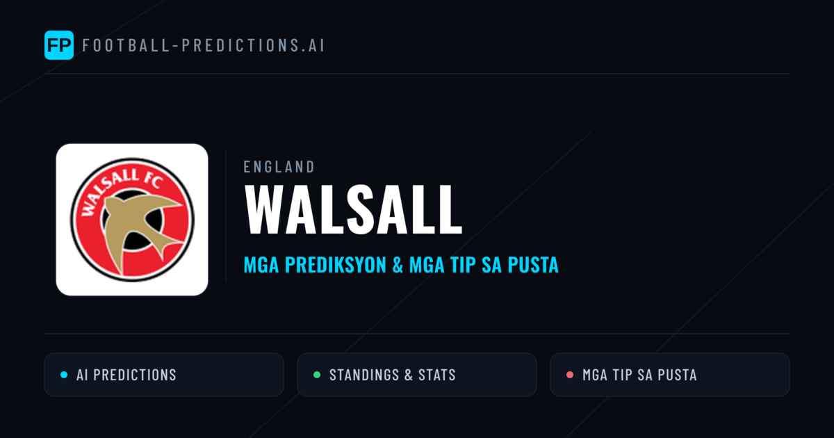 Walsall Predictions & Stats